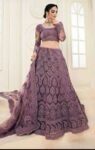 Enchanting Mauve Lavender Net Lehenga Choli Set